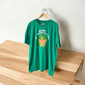 NEW Spongebob Squarepants Unisex Happy St Patrick's Day Graphic Tee Size 2XL